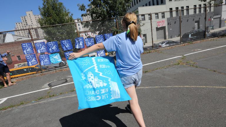 Teens over the weekend spent hours preparing banners and signs.