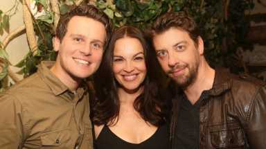 From left: Jonathan Groff, Tammy Blanchard and Christian Borle, who star in the new Off-Broadway production of "Little Shop of Horrors."