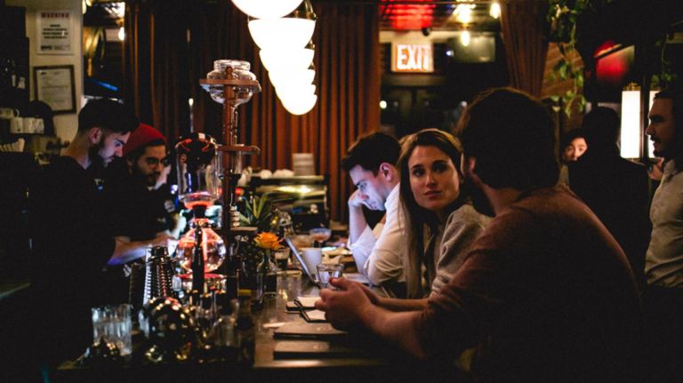 From cafe to bar: NYC coffee shops get a new buzz with cocktail service 3 Kobrick Coffee Co. has a different vibe in the evenings, when it offers draft pours of beers like Peroni and Catskills Black Lager.