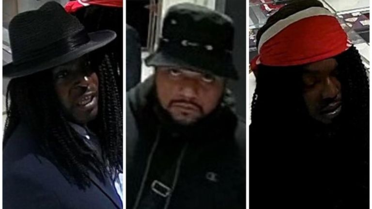 Diamond District robbery suspects identified by police, but still on the loose 3 Three men were wanted after they were caught on camera robbing a jewelry store, cops said.