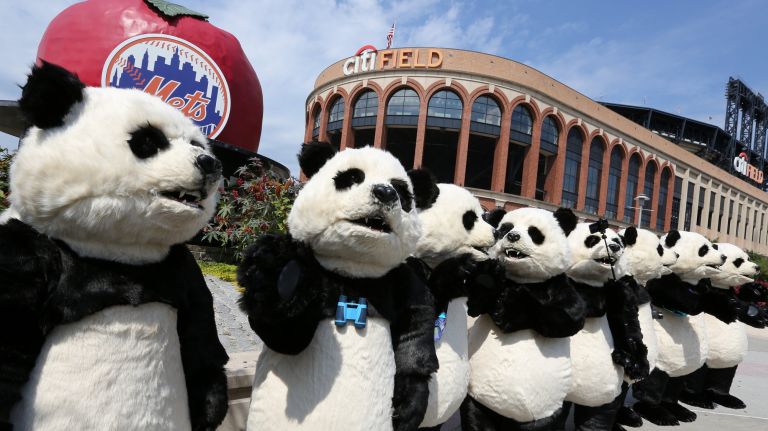 It's panda-monium outside Citi Field to highlight the Hello Panda Festival beginning in December.