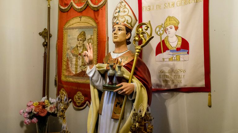 Statues and tapestries each play roles in the&nbsp;Feast of San Gennaro in Little Italy.