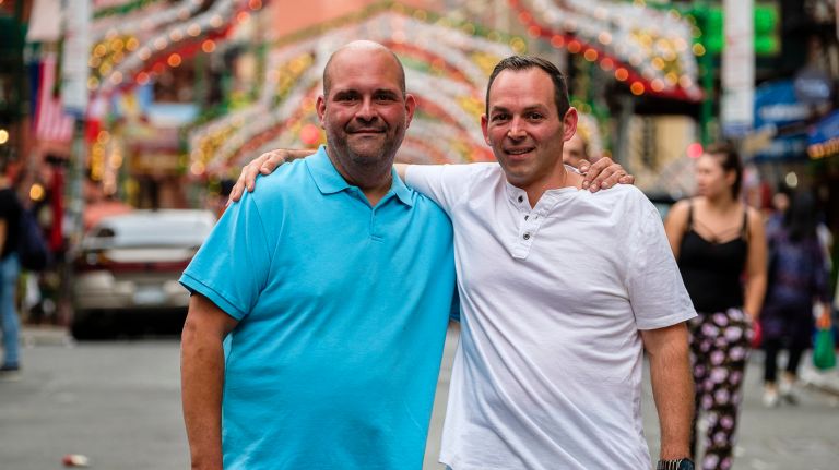 Organizers Ernest Magliato, left, and Danny Fratta, who says it's "very important to us to keep this tradition alive."&nbsp;
