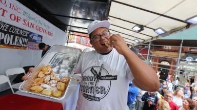 Queens man crowned king of San Gennaro zeppole eating contest