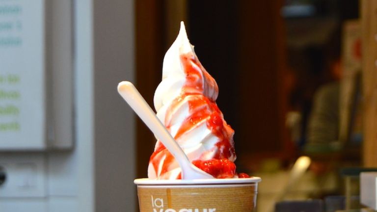 Every good meal ends with a good dessert, and the frozen yogurt at La Yogureria (No. 11) is nothing like Pinkberry or 16 Handles. First, it's a little more expensive, but it's also simple-- and plain good. They claim to be one of the pioneers of frozen yogurt in Spain, and they make their product daily with fresh milk and no artificial colors or flavors. You can choose from a wide variety of healthy and fresh toppings, but choose wisely because they get pricey once you surpass two (0,50 euro per extra topping). If frozen yogurt isn't your thing, don't stress-- they have plain yogurt as well, flavored with different fruits and syrups. 