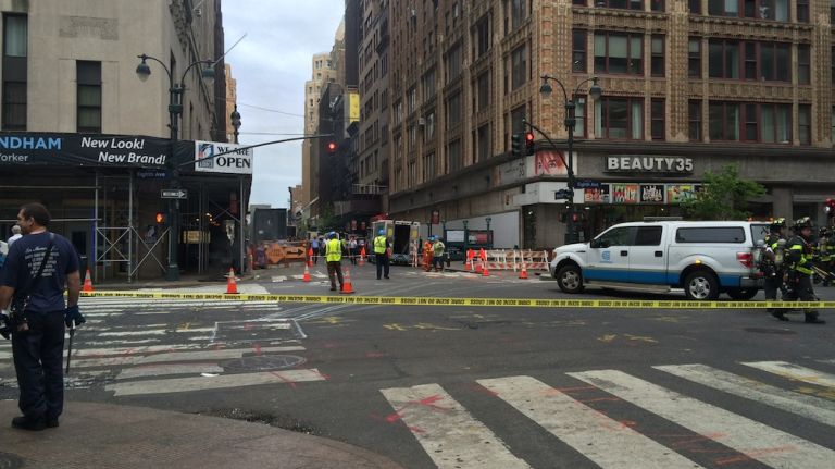 Manhole explosion at West 35th St. and 8th Avenue photos 9 The scene at West 35th St. and 8th Ave.