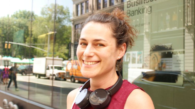 Florie Huppert, 42, is an event planner who was displaced from her workplace as a result of the steam pipe explosion in the Flatiron district on Thursday. 