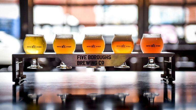 Sample multiple brews via a flight in the taproom.
