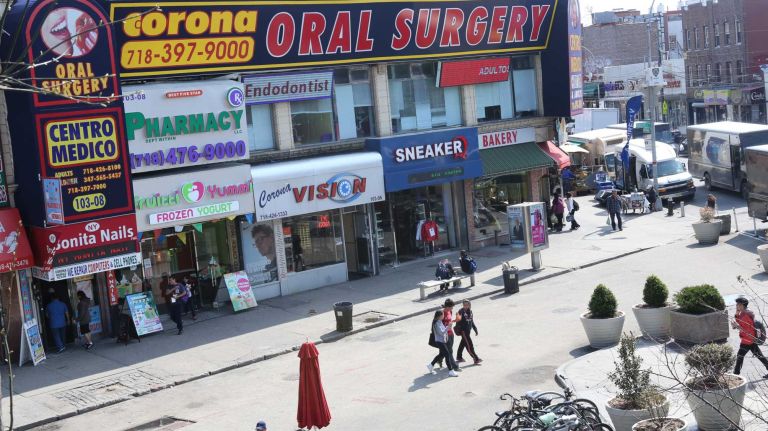City Living: North Corona 61 Stores on Corona Plaza in North Corona, Queens, Tuesday, April 21, 2015.