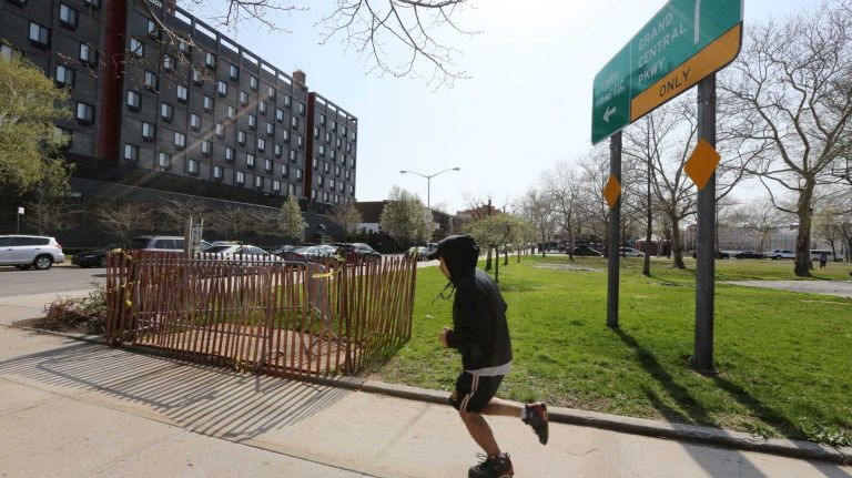 City Living: North Corona 63 Hinton Park, near the Grand Central Parkway and with a Holiday Inn at the south end in North Corona, Queens, Tuesday, April 21, 2015.