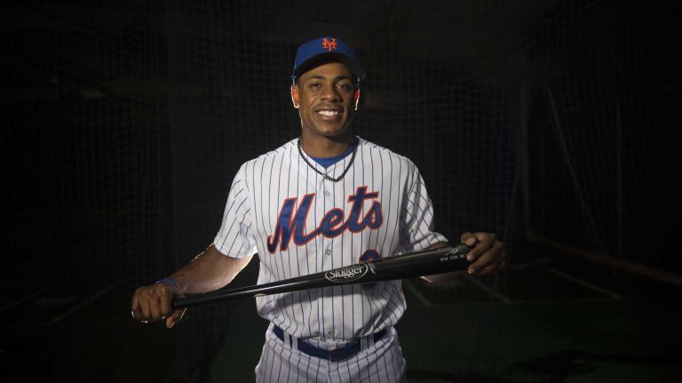 Mets outfielder Curtis Granderson is photographed during photo day on Saturday, Feb. 28, 2015 in Port St. Lucie, Fla.