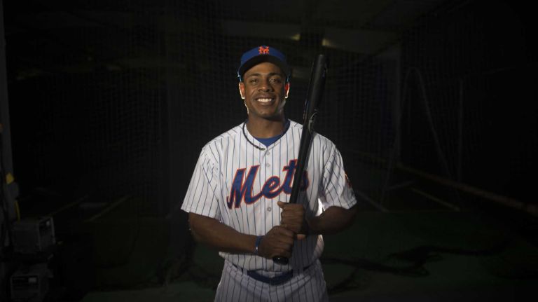 Mets outfielder Curtis Granderson is photographed during photo day on Saturday, Feb. 28, 2015 in Port St. Lucie, Fla.