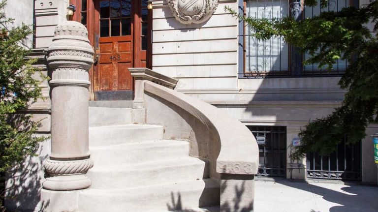 Residence along Clinton Ave. in the Clinton Hill neighborhood of Brooklyn on April 6, 2015. Neighborhood Feature on Clinton HIll.
