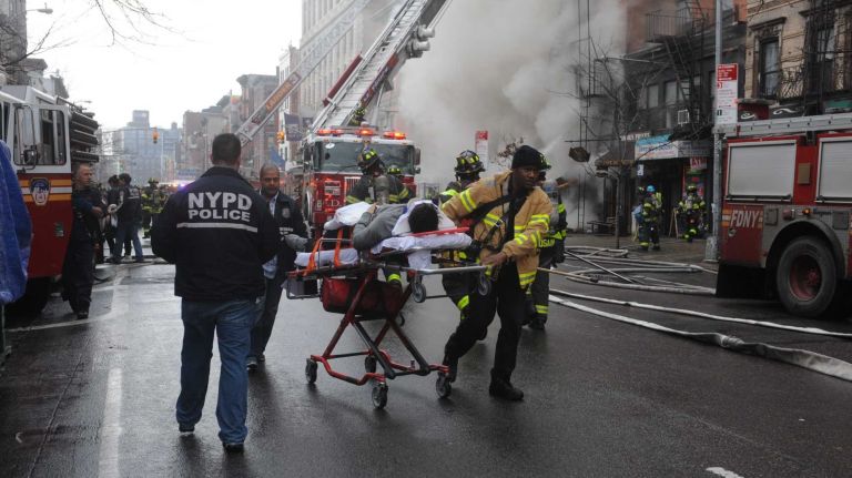 East Village building explosion: Photos 16 The scene of a building fire at East Seventh Street and Second Avenue in Manhattan's East Village on Thursday, March 26, 2015.