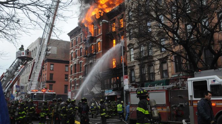 East Village building explosion: Photos 18 The scene of a building fire at East Seventh Street and Second Avenue in Manhattan's East Village on Thursday, March 26, 2015.
