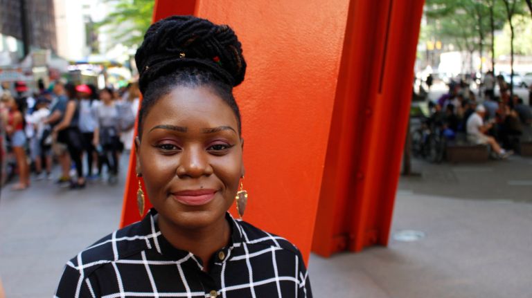 Becoming a U.S. citizen: Immigrant New Yorkers reveal why they want to become Americans 4 Tania Edmonds, 39, a Guyanese immigrant with a pending naturalization application with the U.S. Citizenship and Immigration Services, poses near One Liberty Plaza on Thursday, May 24, 2018.