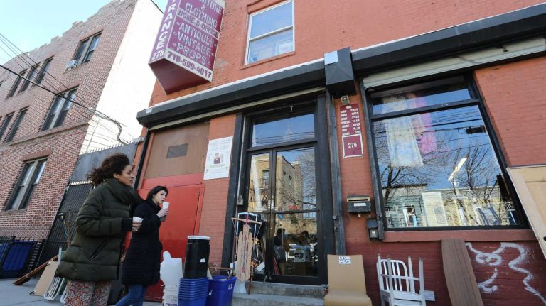 The exterior of Green Village Used Furniture and Clothing at 276 Starr St. in Bushwick.