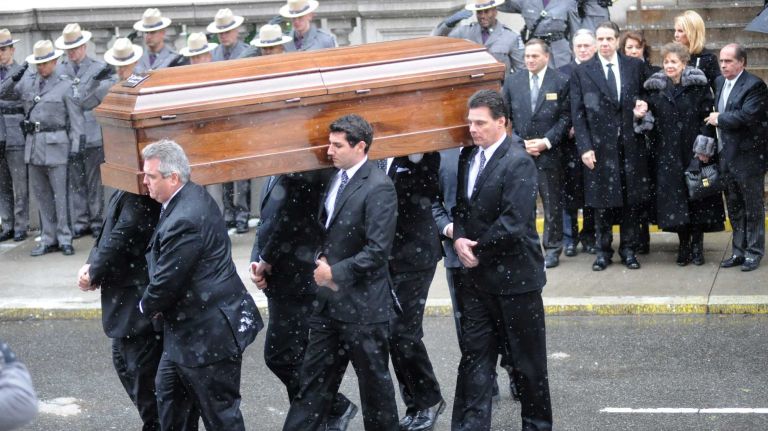 Funeral mass for former Governor Mario Cuomo at St. Ignatius Loyola Church in Manhattan on Jan. 6, 2015.