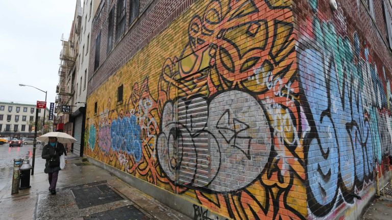 NYC graffiti images 20 Graffiti on the corner of Chrystie street and Broome street in Chinatown, Wednesday, Nov., 26, 2014.