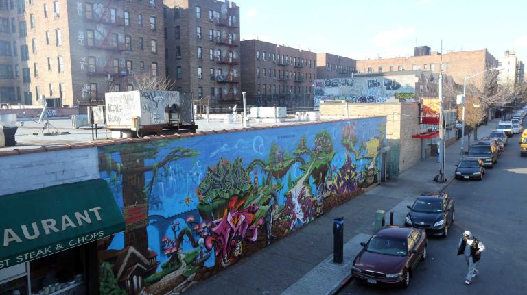 A mural at Morrison Ave. near the corner of Westchester Ave. in the Soundview section of the Bronx, Thursday, Nov., 20, 2014.