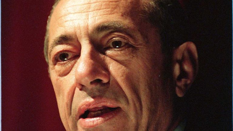 Former New York State Gov. Mario Cuomo speaks at Lawrence High School on Oct. 13, 1994.
