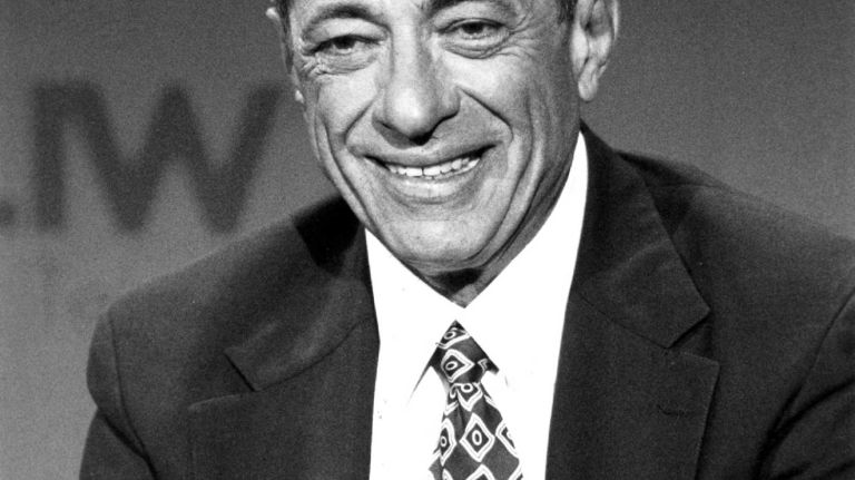 Gov. Mario Cuomo answers questions on the set at the WLIW Studio on Oct. 13, 1994.