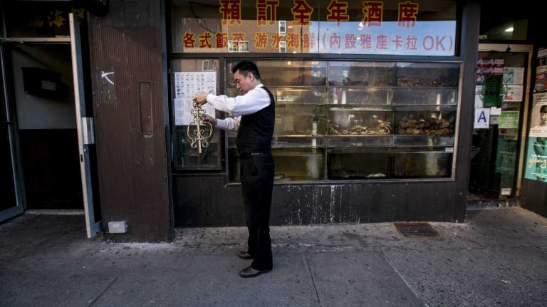 in Chinatown in Manhattan, on Nov. 4, 2014.