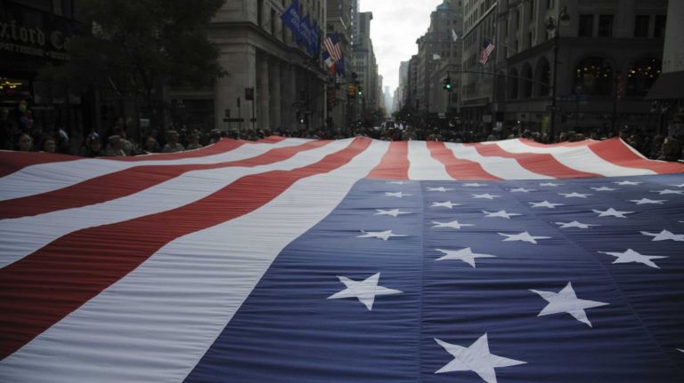 NYC Veterans Day Parade in images 16 Participants march in the 95th annual New York City Veterans Day Parade on Tuesday, November 11, 2014.