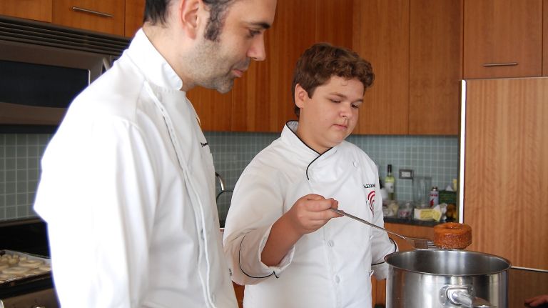 Dominque Ansel teaches MasterChef Junior winner Alexander Weiss to make Cronuts at home. The DIY Cronut recipe is featured in Ansel's just-released cookbook 