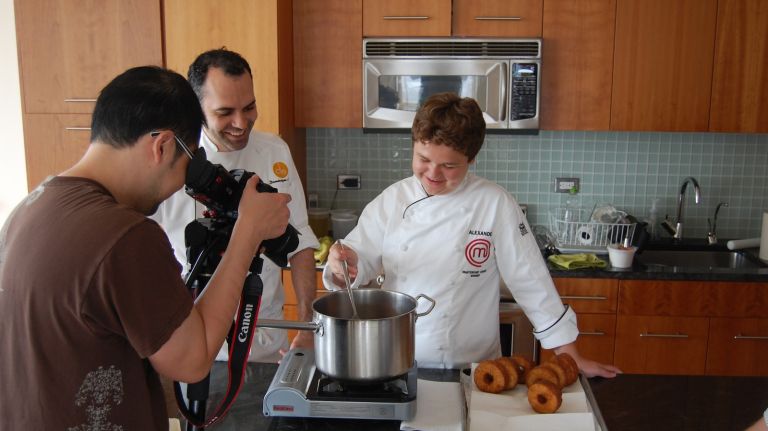 Dominque Ansel teaches MasterChef Junior winner Alexander Weiss to make Cronuts at home. The DIY Cronut recipe is featured in Ansel's just-released cookbook 