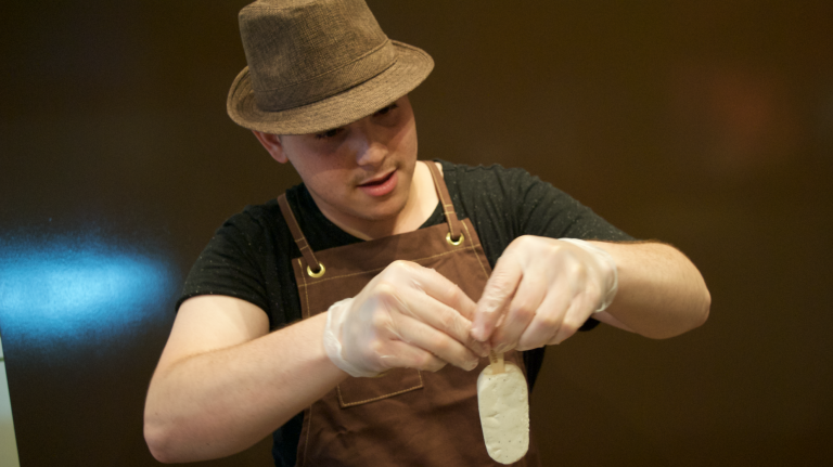 It's not a tough choice: vanilla or chocolate.