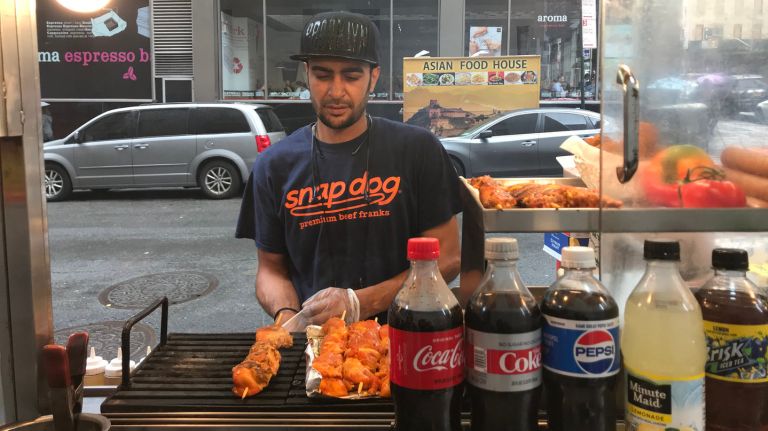 Street vendors, including Walid Naama, and advocates say a new City Council proposal to expand the vendor-free zone around the World Trade Center would unfairly displace hard-working New Yorkers.