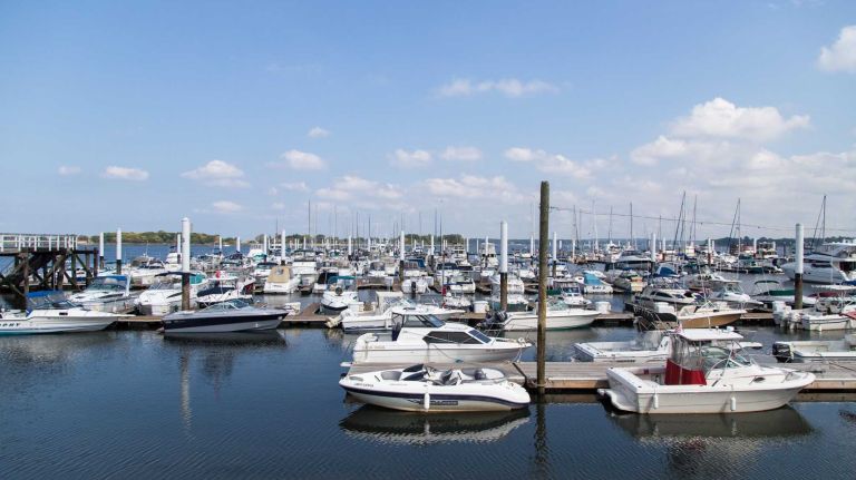 Boats moored at Minneford Marina in City Island on Friday, Sept. 5, 2014. 