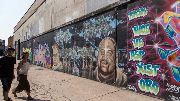 Street art on Milton Street in Greenpoint.