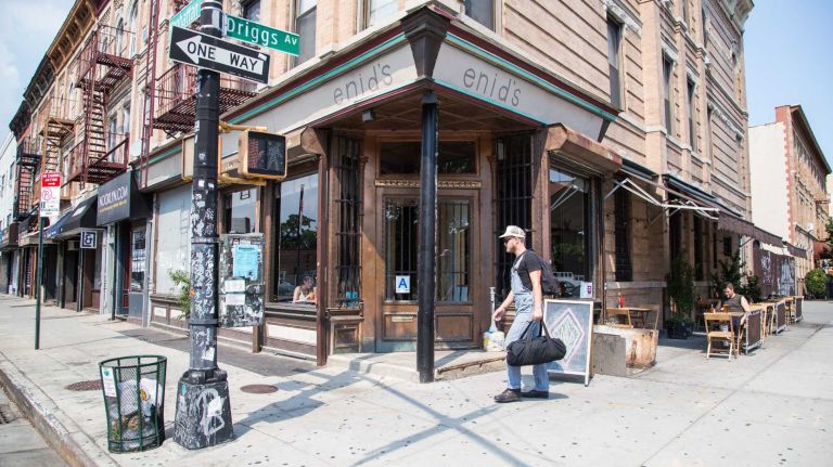 Enid's on the corner of Manhattan and Driggs avenues in Greenpoint.