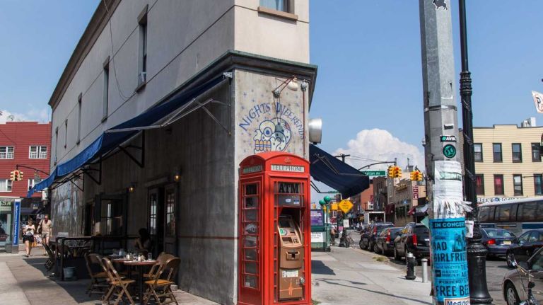 Nights and Weekends at the corner of Nassau and Bedford in Greenpoint.