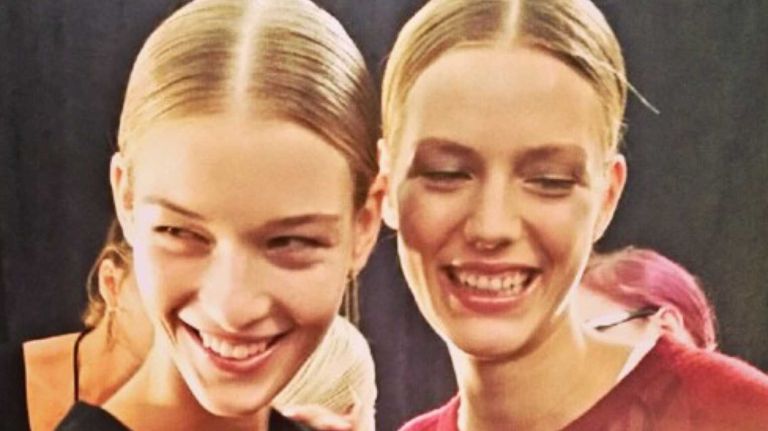 Model behavior ?��� ?���#ndbackstage #nyfw