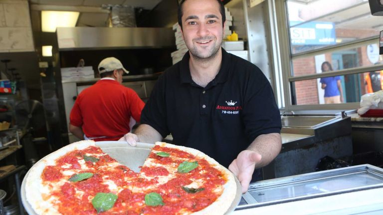 Carlo D' Arpa, owner of Armando's Pizza at 1413 Rockaway Parkway in Canarsie, Brooklyn, Friday July 11, 2014.