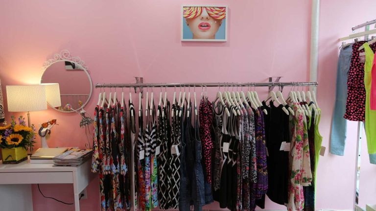 Clothing for sale at the Lollipop Boutique at 4876 Broadway in Inwood, Thursday, June 19, 2014. 