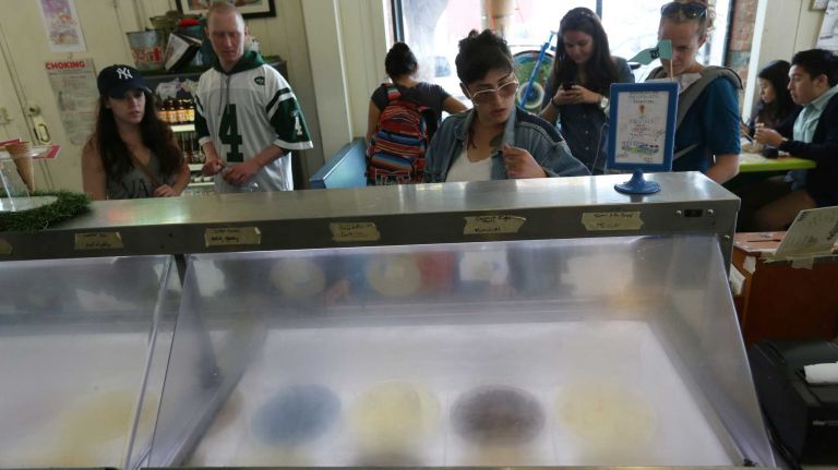 Customers at Ample Hills Creamery in Prospect Heights, Brooklyn, Wednesday, May 7, 2014. Ample Hills makes their ice cream in house and will be opening a new store in Gowanus in June.
