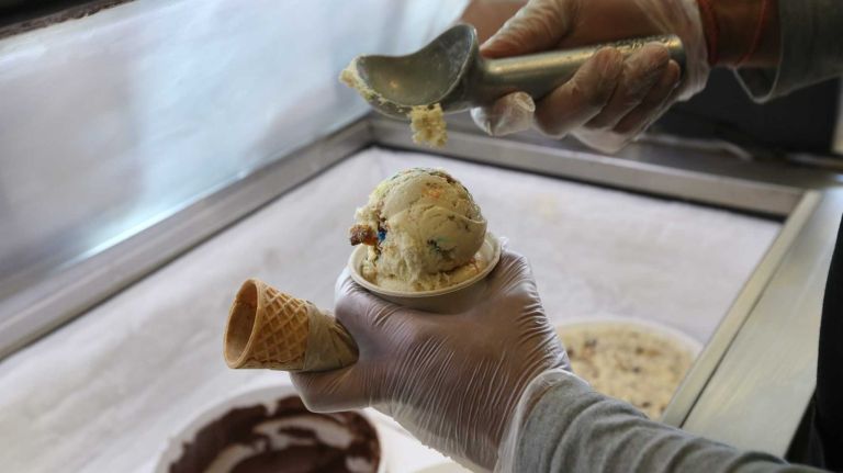 Ice cream at Ample Hills Creamery in Prospect Heights, Brooklyn, Wednesday, May 7, 2014. Ample Hills makes their ice cream in house and will be opening a new store in Gowanus in June.