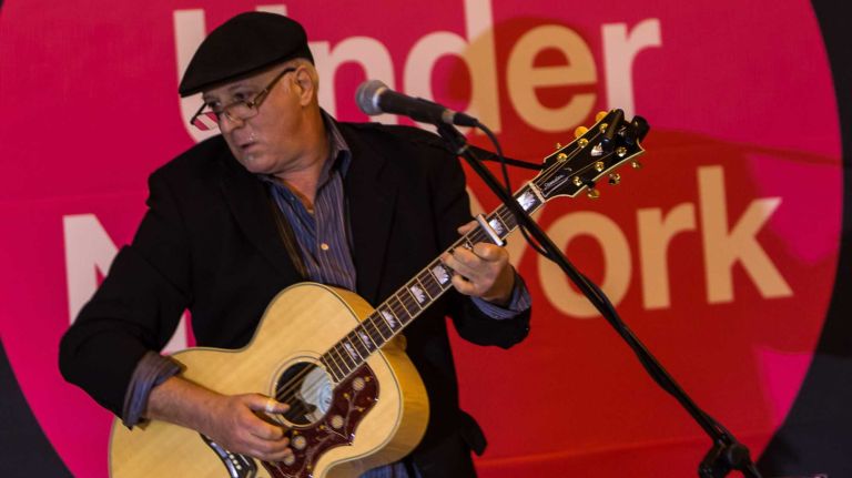 Tal Naccarato performed Piedmont finger style and vocals at the Transportation Authority 27th annual auditions for Music Under New York in Grand Central Terminal's Vanderbilt Hall. 