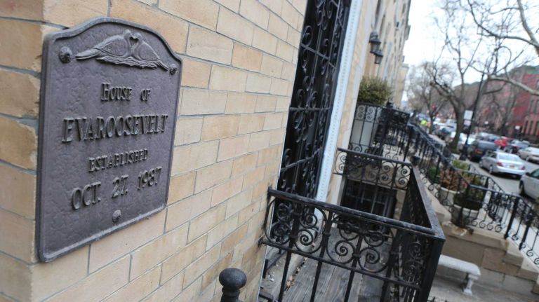 Homes along the Historic Striver's row on 138th street in Harlem, Wednesday, April 2, 2014.