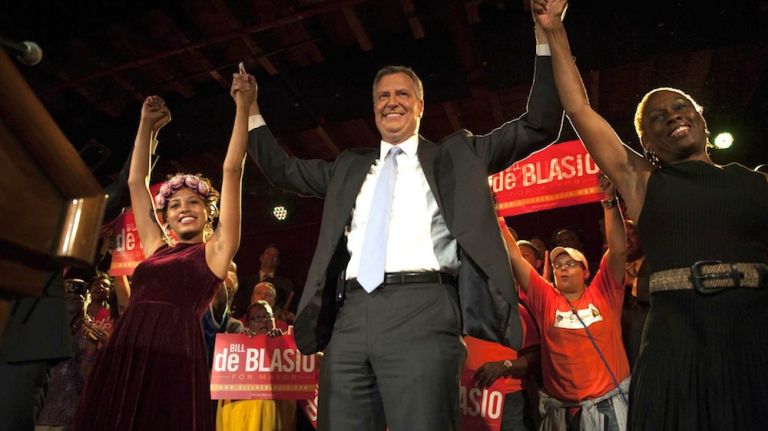 The floral headband, which Chiara is seen here wearing after her father won the primary, became Chiara’s signature fashion item during the mayoral campaign. But lately, “I haven’t been wearing flower headbands as much,” she says. “I just kind of go through a lot of fashion phases. That’s not to say they’re retired forever, but I just like to mix it up a lot.”
