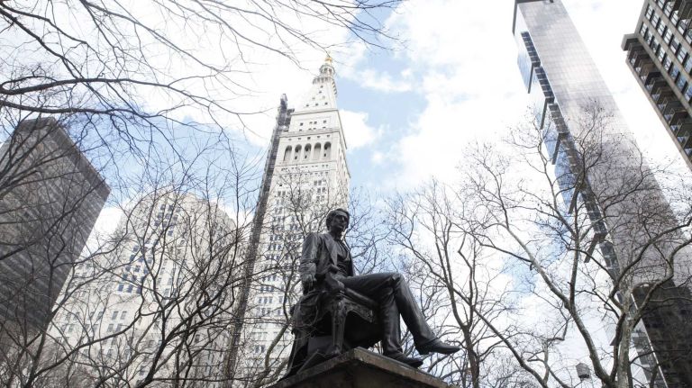 The William H. Seward Statue in Madison Square Park on Feb. 24, 2014.