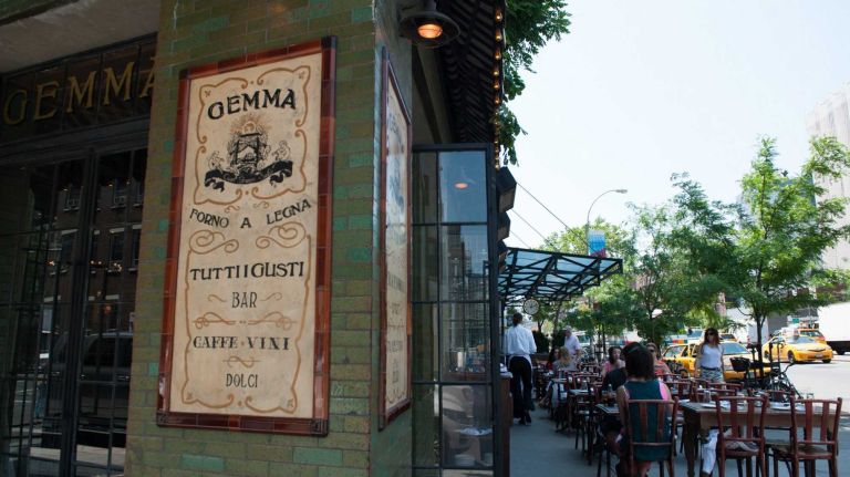 The Gemma restaurant, serving Italian fare, is located in the ground floor of The Bowery Hotel. The neighborhood is rich with trendy restaurants. (Jun. 21, 2013)