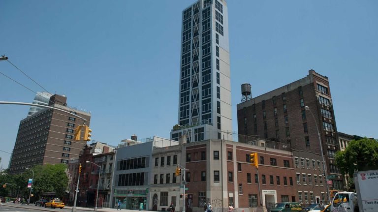 Cooper Square Hotel at East Fourth Street towers over the neighborhood. (June 21, 2013)
