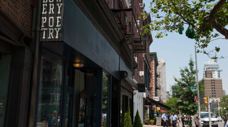 The Bowery Poetry Club is a popular spot in the Bowery, north of East Houston Street. (Jun. 21, 2013)