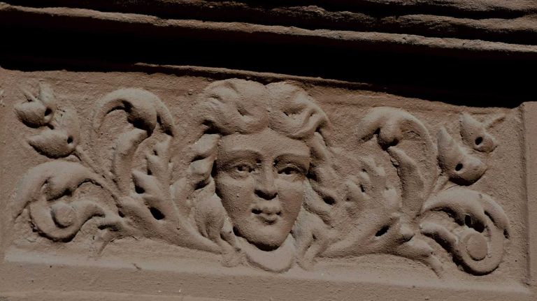 Artistic details can be found on buildings along the beautiful stretch of South Harlem on West 122nd Street between Adam Clayton Powell Boulevard and Lenox Avenue.