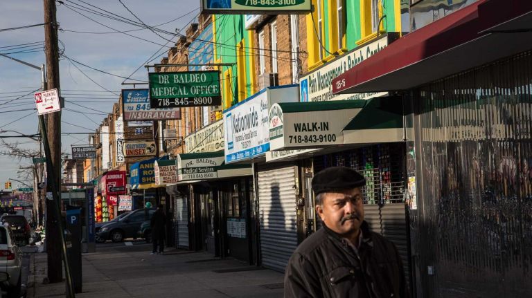 Shops along on Liberty Ave.